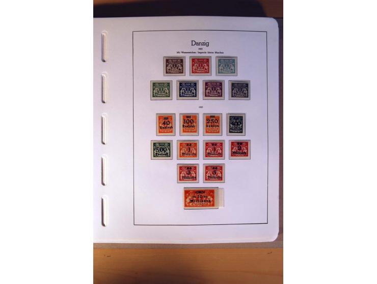 1914/58, ungebrauchte, postfrische und gestempelte Sammlung Abstimmungsgebiete, Danzig, Memel und Saar sowie Besetzung  WK I.
