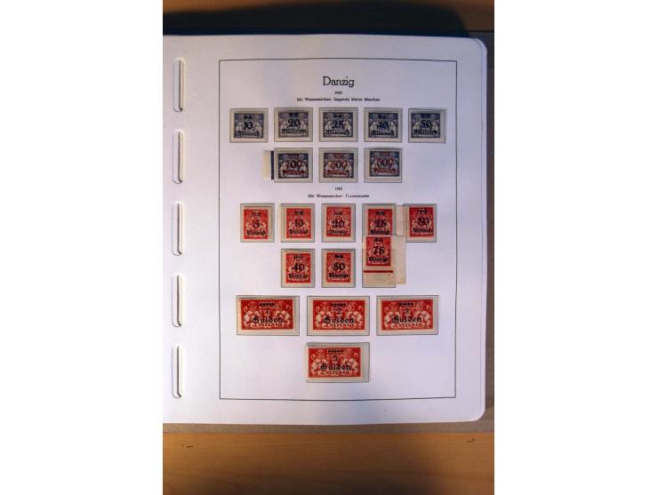 1914/58, ungebrauchte, postfrische und gestempelte Sammlung Abstimmungsgebiete, Danzig, Memel und Saar sowie Besetzung  WK I.