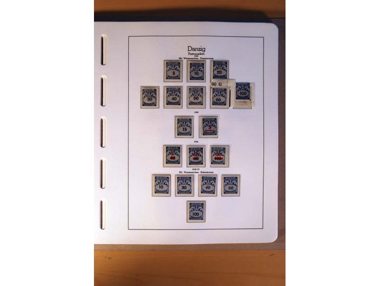 1914/58, ungebrauchte, postfrische und gestempelte Sammlung Abstimmungsgebiete, Danzig, Memel und Saar sowie Besetzung  WK I.