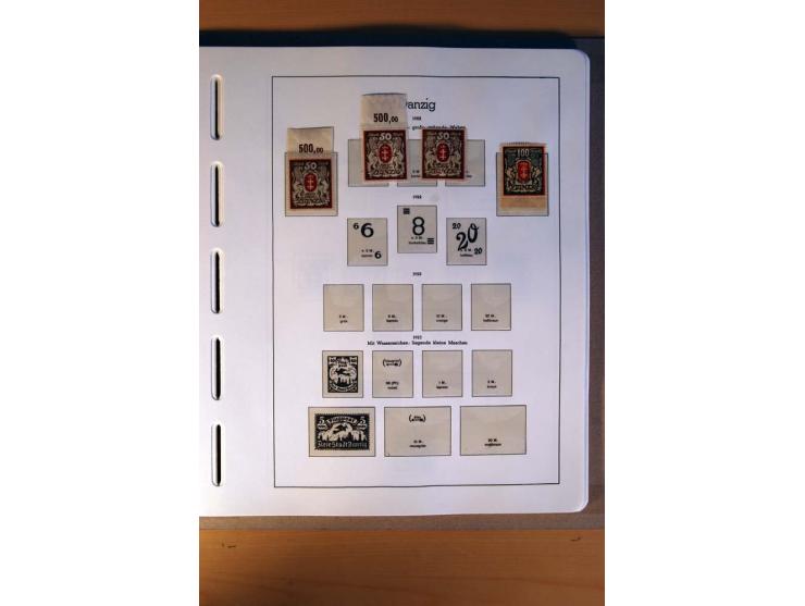 1914/58, ungebrauchte, postfrische und gestempelte Sammlung Abstimmungsgebiete, Danzig, Memel und Saar sowie Besetzung  WK I.