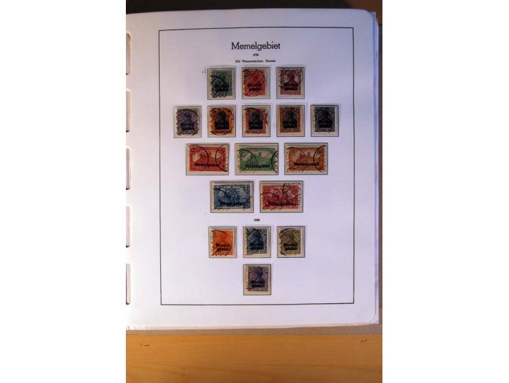 1914/58, ungebrauchte, postfrische und gestempelte Sammlung Abstimmungsgebiete, Danzig, Memel und Saar sowie Besetzung  WK I.