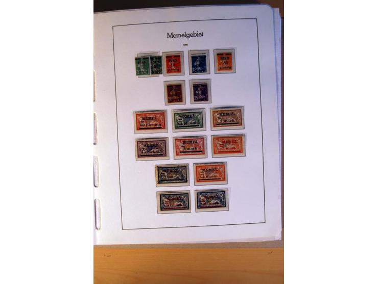 1914/58, ungebrauchte, postfrische und gestempelte Sammlung Abstimmungsgebiete, Danzig, Memel und Saar sowie Besetzung  WK I.
