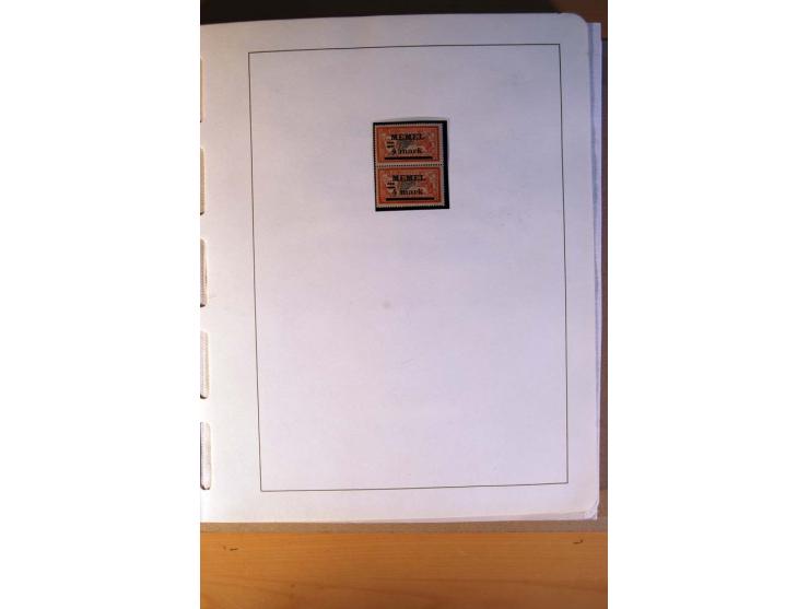1914/58, ungebrauchte, postfrische und gestempelte Sammlung Abstimmungsgebiete, Danzig, Memel und Saar sowie Besetzung  WK I.