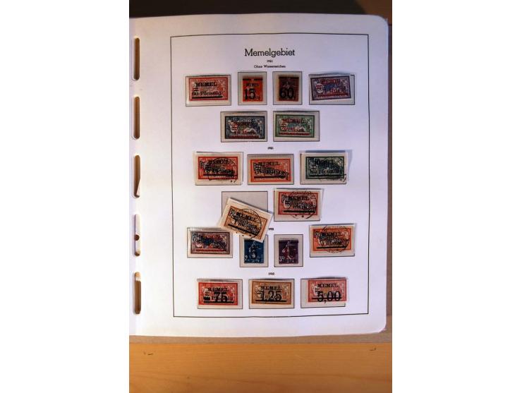 1914/58, ungebrauchte, postfrische und gestempelte Sammlung Abstimmungsgebiete, Danzig, Memel und Saar sowie Besetzung  WK I.