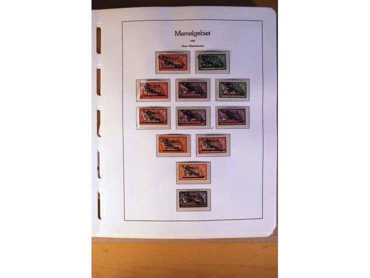 1914/58, ungebrauchte, postfrische und gestempelte Sammlung Abstimmungsgebiete, Danzig, Memel und Saar sowie Besetzung  WK I.