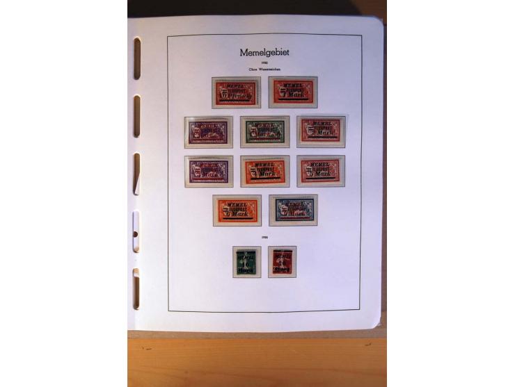 1914/58, ungebrauchte, postfrische und gestempelte Sammlung Abstimmungsgebiete, Danzig, Memel und Saar sowie Besetzung  WK I.