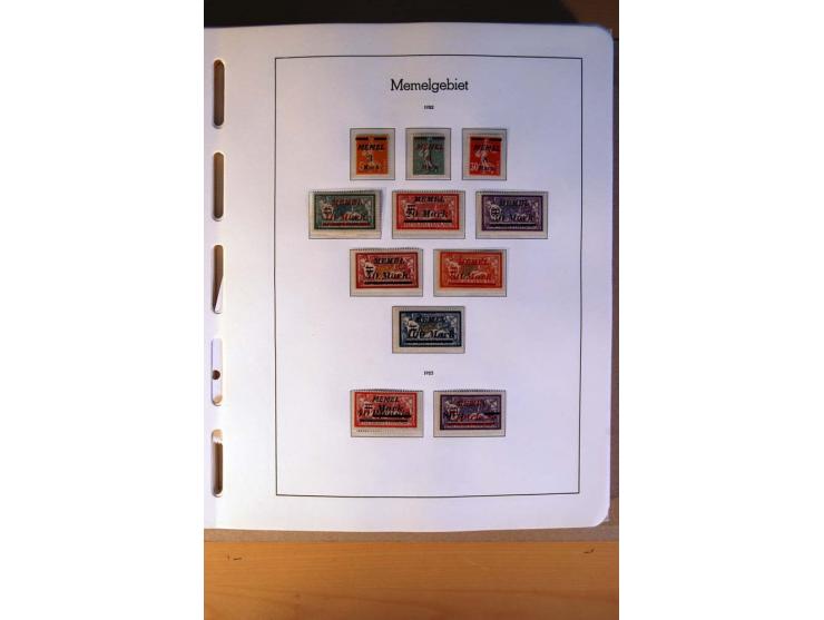 1914/58, ungebrauchte, postfrische und gestempelte Sammlung Abstimmungsgebiete, Danzig, Memel und Saar sowie Besetzung  WK I.