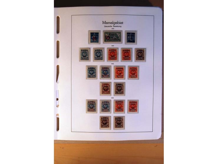 1914/58, ungebrauchte, postfrische und gestempelte Sammlung Abstimmungsgebiete, Danzig, Memel und Saar sowie Besetzung  WK I.