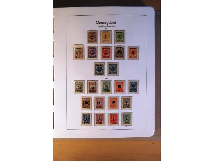 1914/58, ungebrauchte, postfrische und gestempelte Sammlung Abstimmungsgebiete, Danzig, Memel und Saar sowie Besetzung  WK I.