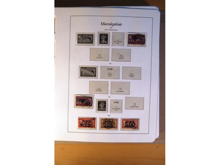 1914/58, ungebrauchte, postfrische und gestempelte Sammlung Abstimmungsgebiete, Danzig, Memel und Saar sowie Besetzung  WK I.