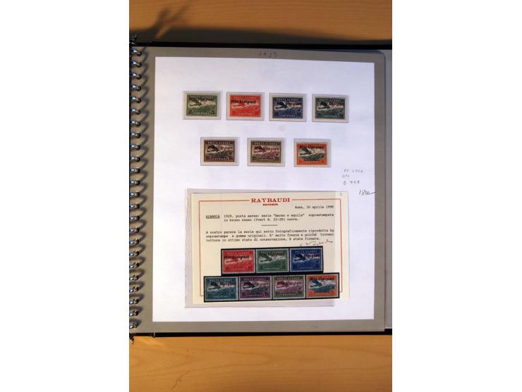 1920/64, postfrische und ungebrauchte Sammlung mit u.a. Mi.-Nr. 67-75, 126-32U (sign. Droese, Fotoattest Raybaudi), 162-68, 2