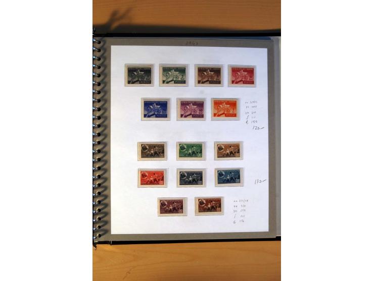 1920/64, postfrische und ungebrauchte Sammlung mit u.a. Mi.-Nr. 67-75, 126-32U (sign. Droese, Fotoattest Raybaudi), 162-68, 2