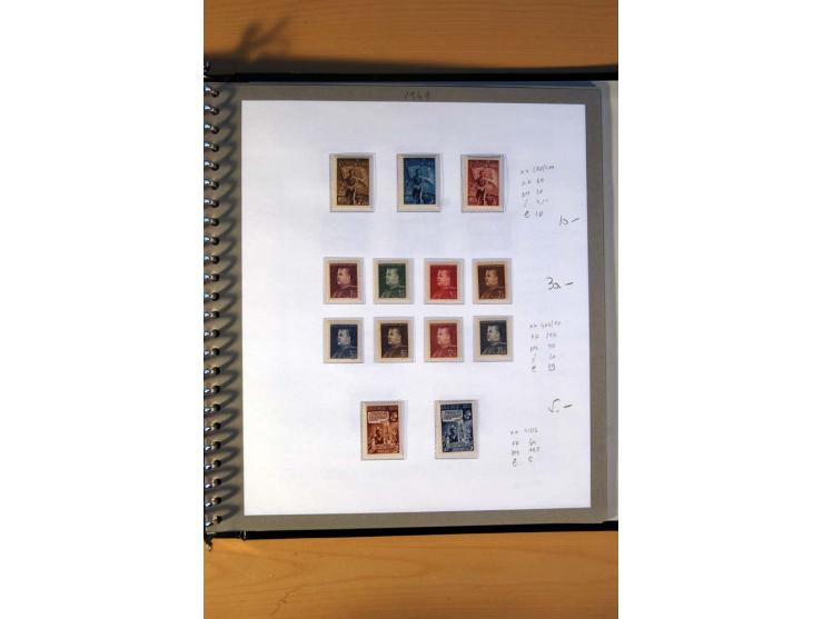 1920/64, postfrische und ungebrauchte Sammlung mit u.a. Mi.-Nr. 67-75, 126-32U (sign. Droese, Fotoattest Raybaudi), 162-68, 2