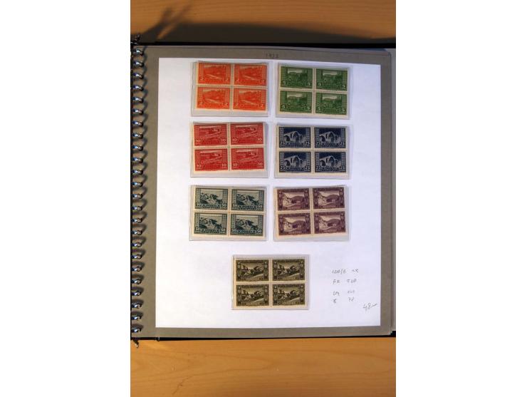 1920/64, postfrische und ungebrauchte Sammlung mit u.a. Mi.-Nr. 67-75, 126-32U (sign. Droese, Fotoattest Raybaudi), 162-68, 2