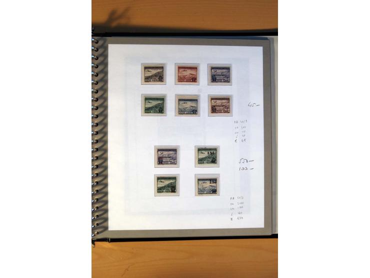 1920/64, postfrische und ungebrauchte Sammlung mit u.a. Mi.-Nr. 67-75, 126-32U (sign. Droese, Fotoattest Raybaudi), 162-68, 2