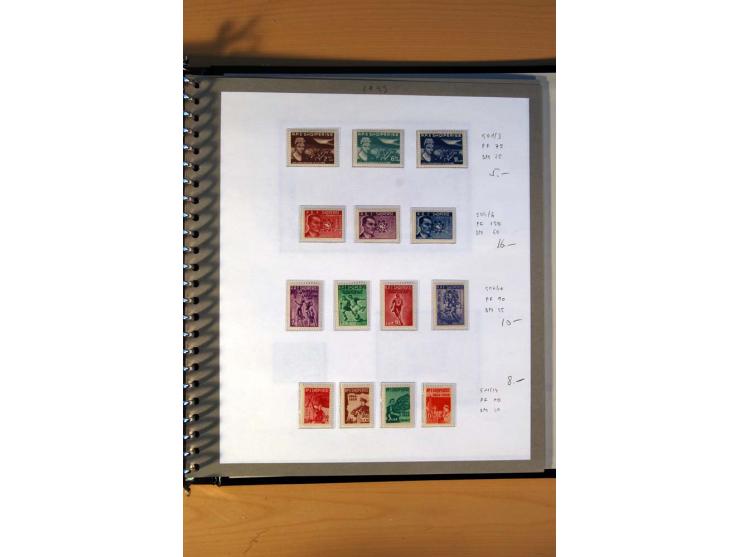 1920/64, postfrische und ungebrauchte Sammlung mit u.a. Mi.-Nr. 67-75, 126-32U (sign. Droese, Fotoattest Raybaudi), 162-68, 2