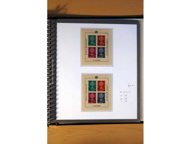 1920/64, postfrische und ungebrauchte Sammlung mit u.a. Mi.-Nr. 67-75, 126-32U (sign. Droese, Fotoattest Raybaudi), 162-68, 2