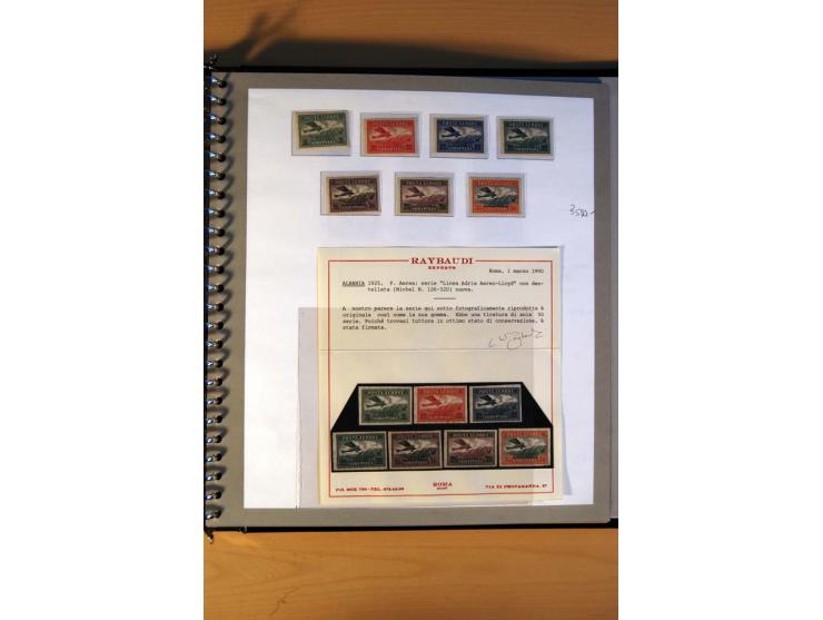 1920/64, postfrische und ungebrauchte Sammlung mit u.a. Mi.-Nr. 67-75, 126-32U (sign. Droese, Fotoattest Raybaudi), 162-68, 2