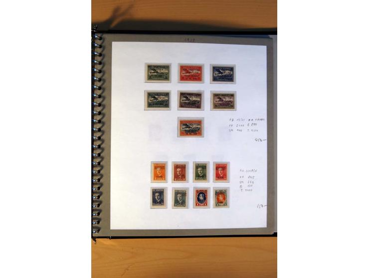 1920/64, postfrische und ungebrauchte Sammlung mit u.a. Mi.-Nr. 67-75, 126-32U (sign. Droese, Fotoattest Raybaudi), 162-68, 2