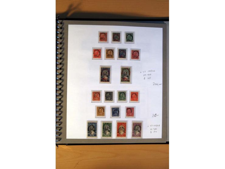 1920/64, postfrische und ungebrauchte Sammlung mit u.a. Mi.-Nr. 67-75, 126-32U (sign. Droese, Fotoattest Raybaudi), 162-68, 2