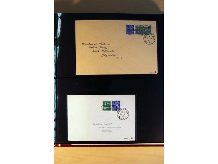1940, Sammlung von über 100 Briefen, alle Marken mit Aufdruck in Type I,  viele verschiedene Sondermarken und Frankaturkombin