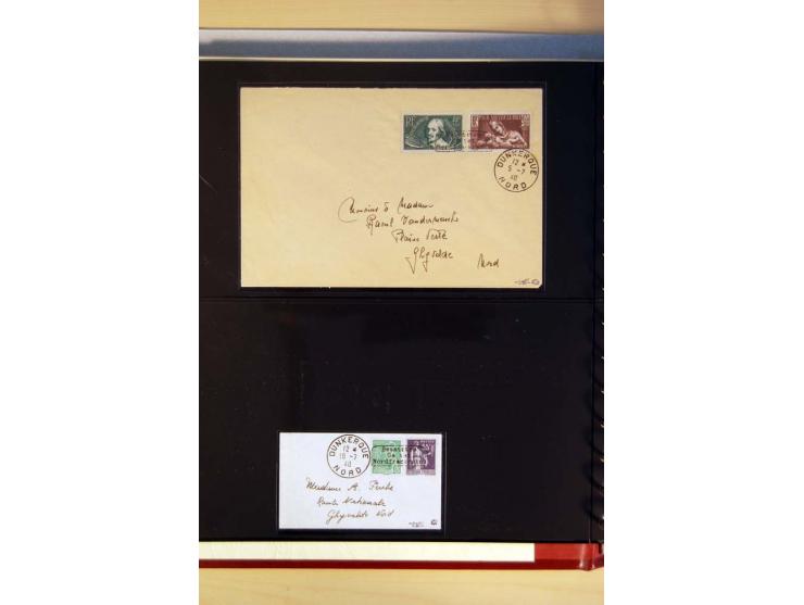 1940, Sammlung von über 100 Briefen, alle Marken mit Aufdruck in Type I,  viele verschiedene Sondermarken und Frankaturkombin