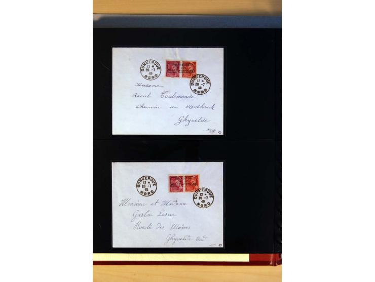 1940, Sammlung von über 100 Briefen, alle Marken mit Aufdruck in Type I,  viele verschiedene Sondermarken und Frankaturkombin