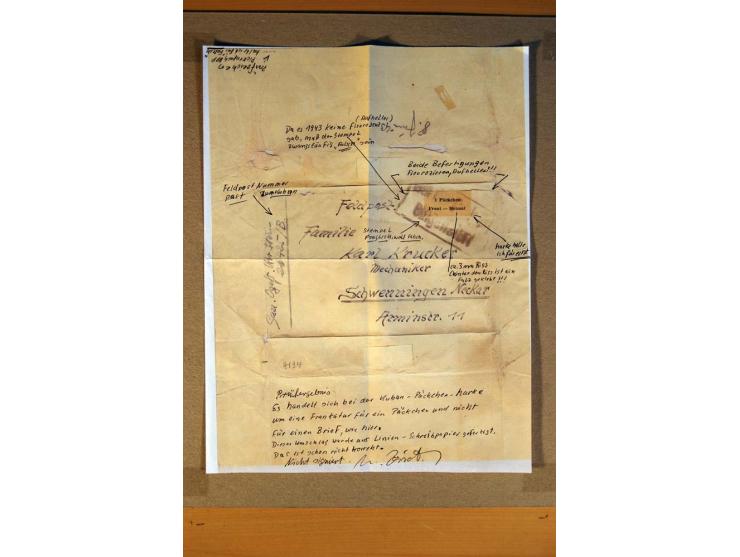 1942/45, postfrische, ungebrauchte und gestempelte Sammlung mit einigen Briefen dabei Mi.-Nr. 4 im senkrechten Paar auf volls