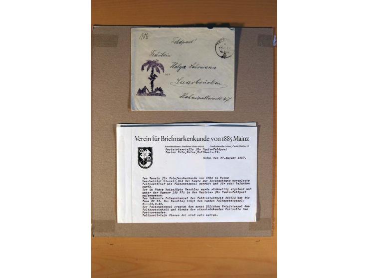 1942/45, postfrische, ungebrauchte und gestempelte Sammlung mit einigen Briefen dabei Mi.-Nr. 4 im senkrechten Paar auf volls