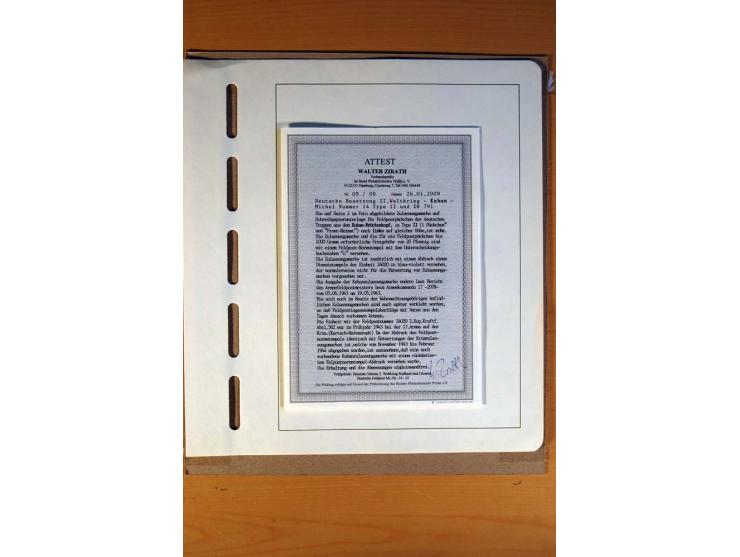 1942/45, postfrische, ungebrauchte und gestempelte Sammlung mit einigen Briefen dabei Mi.-Nr. 4 im senkrechten Paar auf volls