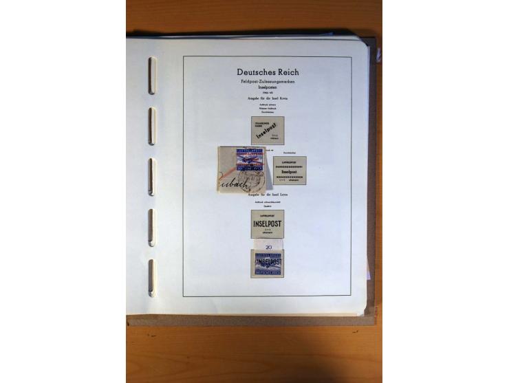 1942/45, postfrische, ungebrauchte und gestempelte Sammlung mit einigen Briefen dabei Mi.-Nr. 4 im senkrechten Paar auf volls