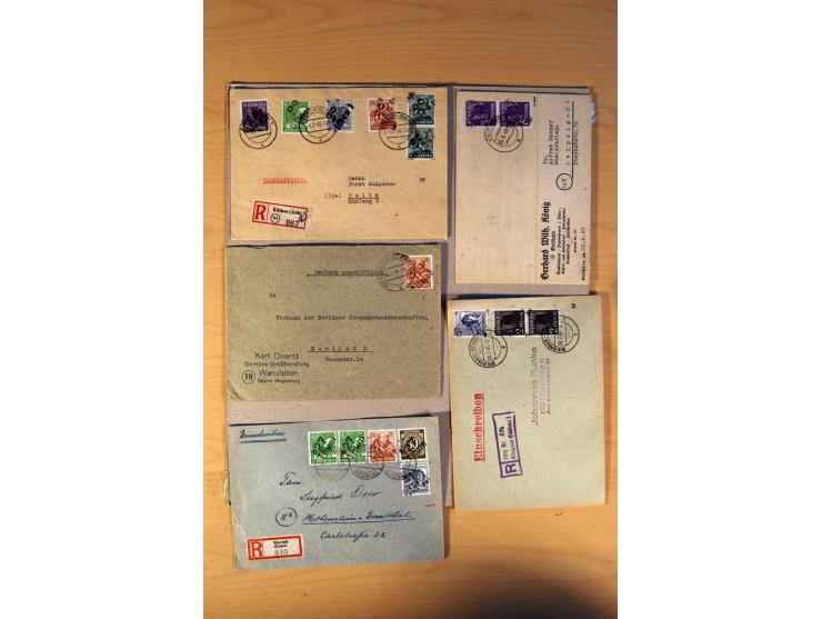 BEZIRKSHANDSTEMPEL: 99 Briefe und Karten sowie einige Briefstücke und lose Marken der Bezirke 3, 14, 16, 20, 27, 36, 37 und 4