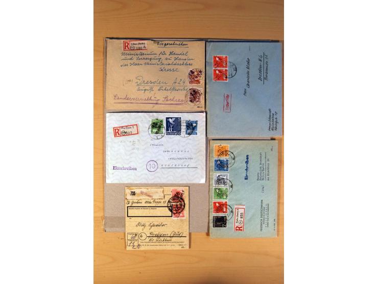 BEZIRKSHANDSTEMPEL: 99 Briefe und Karten sowie einige Briefstücke und lose Marken der Bezirke 3, 14, 16, 20, 27, 36, 37 und 4