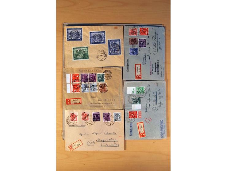 BEZIRKSHANDSTEMPEL: 99 Briefe und Karten sowie einige Briefstücke und lose Marken der Bezirke 3, 14, 16, 20, 27, 36, 37 und 4