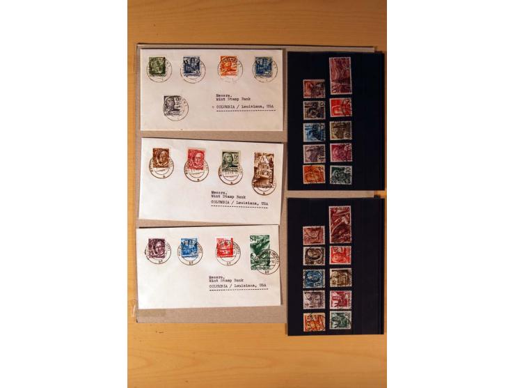 1945/90,  ungebrauchte, postfrische und gestempelte Sammlung dabei Bund/Berlin und DDR in den Hauptnummern bis 1960 augensche