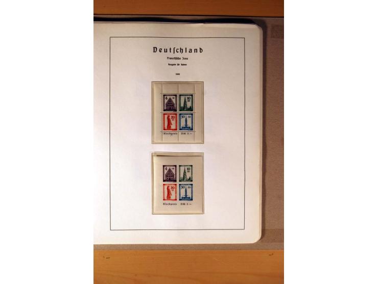 1945/90,  ungebrauchte, postfrische und gestempelte Sammlung dabei Bund/Berlin und DDR in den Hauptnummern bis 1960 augensche