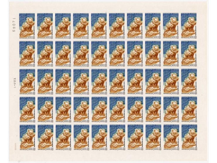 1996, Arawak-Kultur 2,80 Fr., ungezähnt, 100 Stück postfrisch in Bogen (Mi.-Nr. 3129U; Yv.-Nr. 2988n.d.; Ceres 2.300,-)