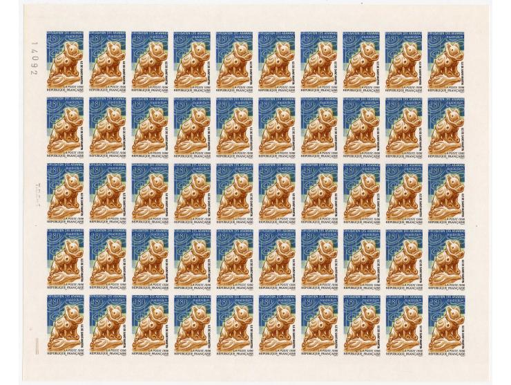 1996, Arawak-Kultur 2,80 Fr., ungezähnt, 100 Stück postfrisch in Bogen (Mi.-Nr. 3129U; Yv.-Nr. 2988n.d.; Ceres 2.300,-)