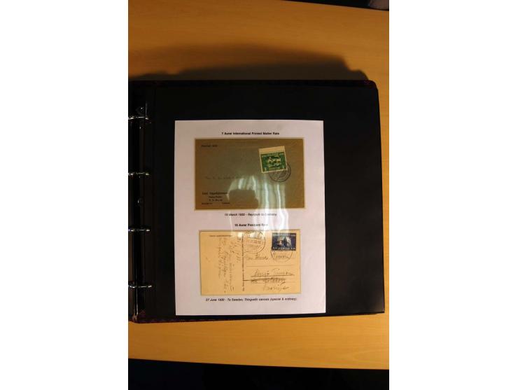 1930, Spezialsammlung der Allthing-Ausgaben, ungebraucht und gestempelt sowie mit zahlreichen Briefen und Karten, dabei viel 