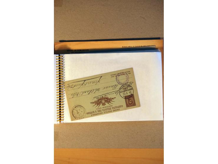 1812/1970, kleiner Posten Briefe und Karten inkl. Triest und San Marino, Schwerpunkt bei den Ganzsachen mit u.a. P 156 gebrau