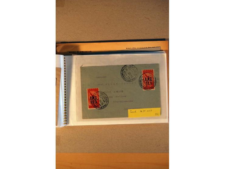 1812/1970, kleiner Posten Briefe und Karten inkl. Triest und San Marino, Schwerpunkt bei den Ganzsachen mit u.a. P 156 gebrau