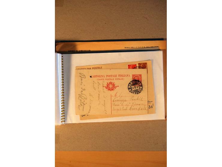 1812/1970, kleiner Posten Briefe und Karten inkl. Triest und San Marino, Schwerpunkt bei den Ganzsachen mit u.a. P 156 gebrau