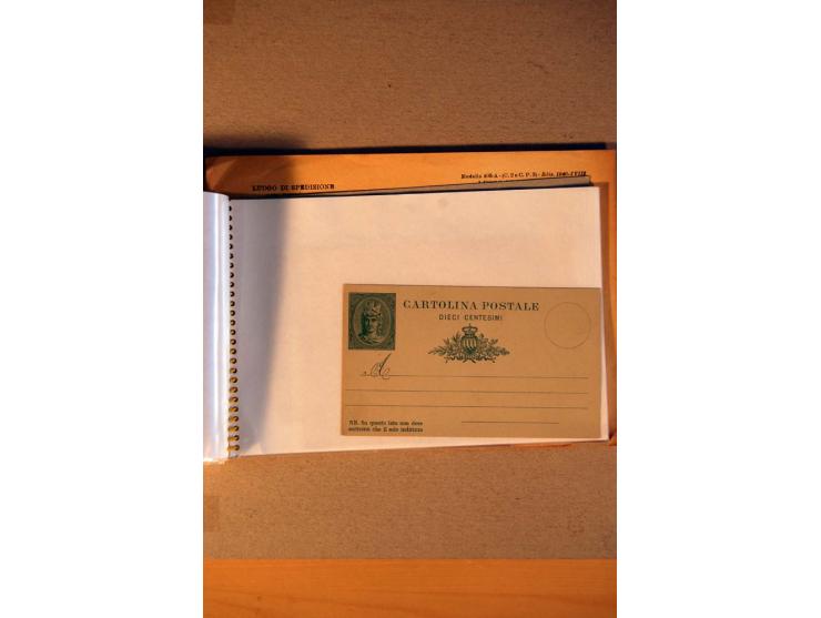 1812/1970, kleiner Posten Briefe und Karten inkl. Triest und San Marino, Schwerpunkt bei den Ganzsachen mit u.a. P 156 gebrau