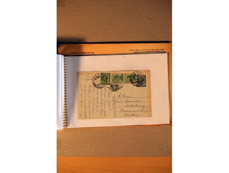 1812/1970, kleiner Posten Briefe und Karten inkl. Triest und San Marino, Schwerpunkt bei den Ganzsachen mit u.a. P 156 gebrau