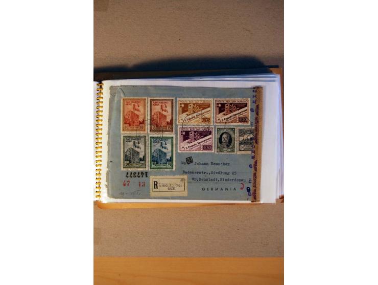 1812/1970, kleiner Posten Briefe und Karten inkl. Triest und San Marino, Schwerpunkt bei den Ganzsachen mit u.a. P 156 gebrau