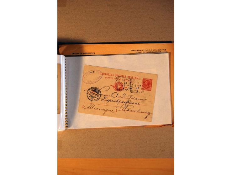 1812/1970, kleiner Posten Briefe und Karten inkl. Triest und San Marino, Schwerpunkt bei den Ganzsachen mit u.a. P 156 gebrau
