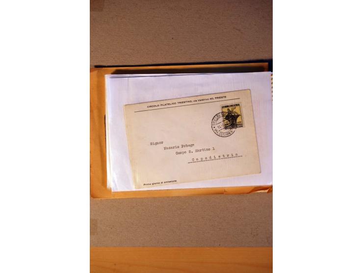 1812/1970, kleiner Posten Briefe und Karten inkl. Triest und San Marino, Schwerpunkt bei den Ganzsachen mit u.a. P 156 gebrau