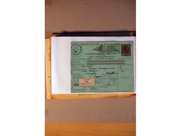 1812/1970, kleiner Posten Briefe und Karten inkl. Triest und San Marino, Schwerpunkt bei den Ganzsachen mit u.a. P 156 gebrau