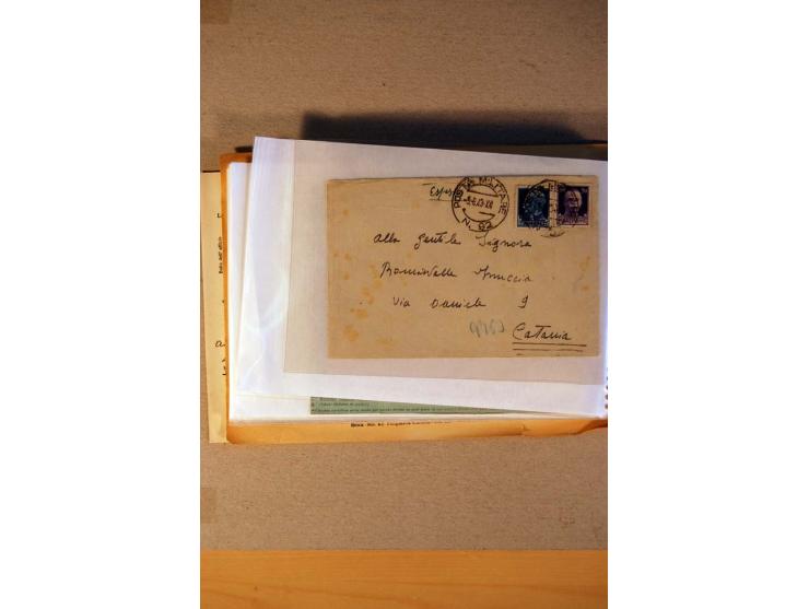 1812/1970, kleiner Posten Briefe und Karten inkl. Triest und San Marino, Schwerpunkt bei den Ganzsachen mit u.a. P 156 gebrau