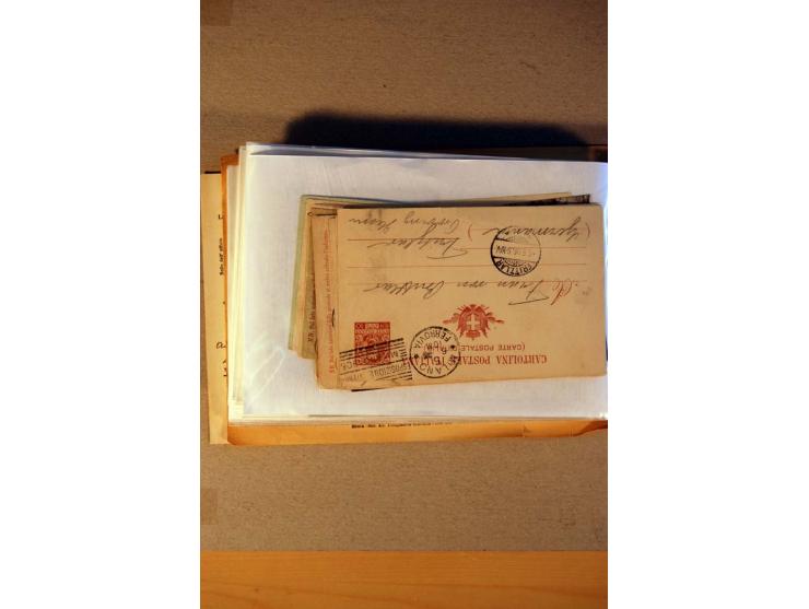 1812/1970, kleiner Posten Briefe und Karten inkl. Triest und San Marino, Schwerpunkt bei den Ganzsachen mit u.a. P 156 gebrau